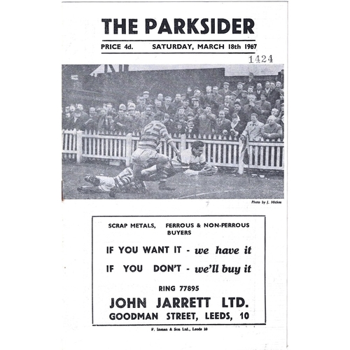 1966/67 Hunslet v Bradford Northern Rugby League Programme
