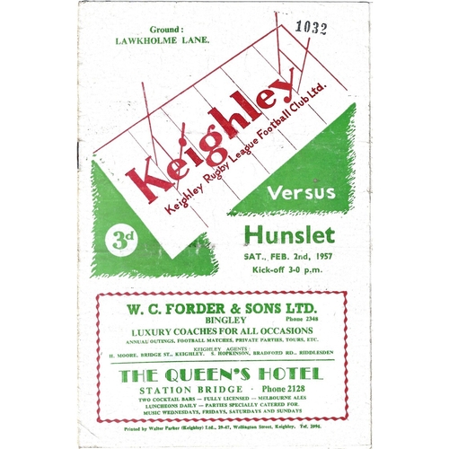 Hunslet Away Rugby League Programmes