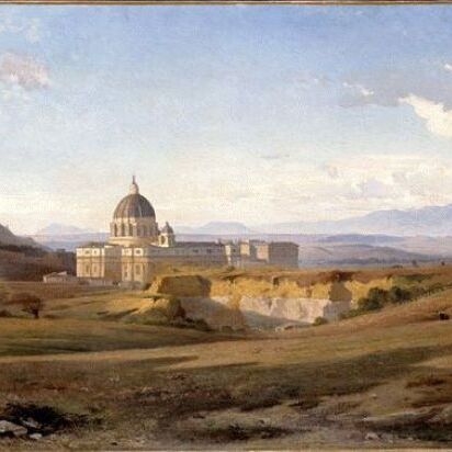 View of Saint Peter's and the Castel Sant'Angelo in Rome