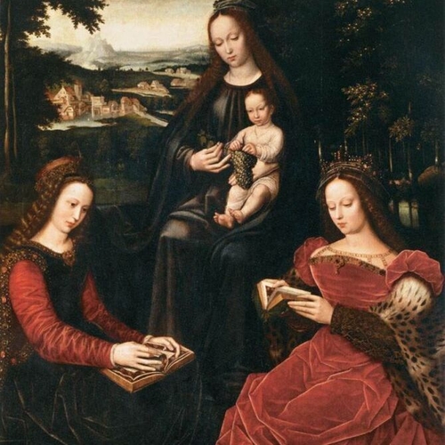 Virgin and Child with Sts Catherine and Barbara
