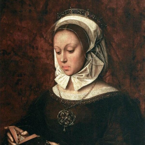 Young Woman in Orison Reading a Book of Hours