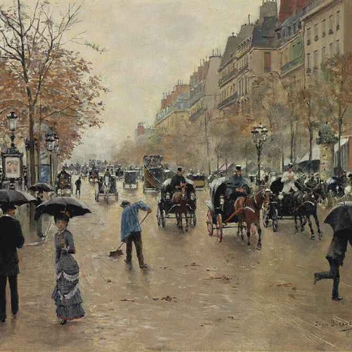 Boulevard Poissonnière in autumn