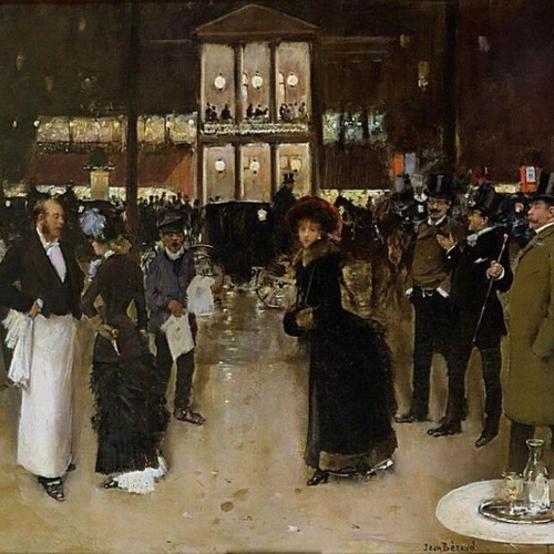 The Boulevard at Night in front of the Théâtre des Variétés