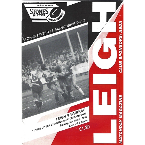 Leigh Home Rugby League Programmes