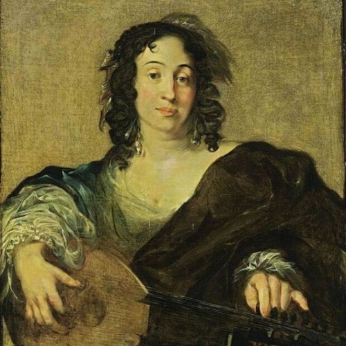 A Young Woman Tuning a Lute