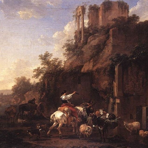 Rocky Landscape with Antique Ruins