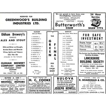 1965/66 Oldham v Barrow Lancashire Cup 1st Round Rugby League Programme