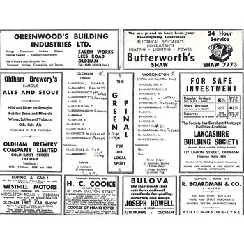 1965/66 Oldham v Workington Town Rugby League Programme