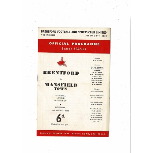 Mansfield Town Away Football Programmes