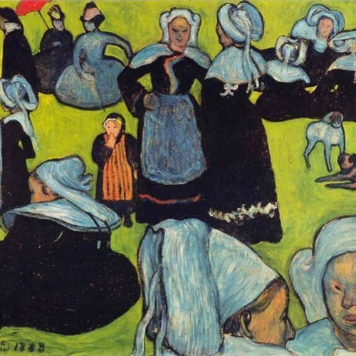 Breton Women in a Meadow