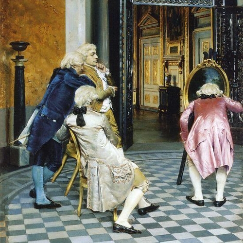 Art Connoisseurs in the Louvre