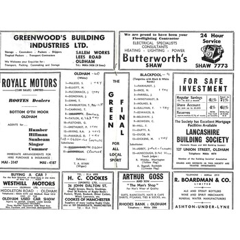 1966/67 Oldham v Blackpool Borough Rugby League Programme