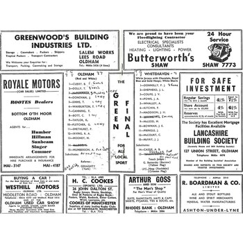 1966/67 Oldham v Whitehaven Rugby League Programme