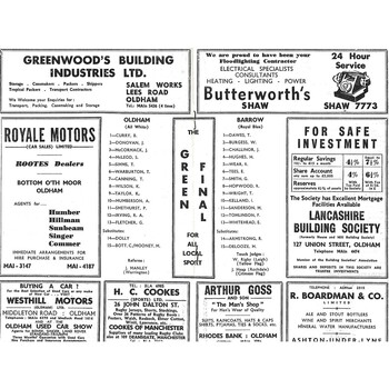 1966/67 Oldham v Barrow BBC T.V Floodlit Competition 1st Round Rugby League Programme