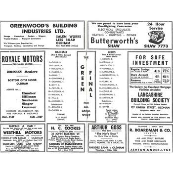 1966/67 Oldham v Leeds Rugby League Programme