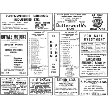 1966/67 Oldham v St. Helens Rugby League Programme