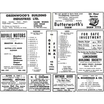 1966/67 Oldham v Leeds Rugby League Challenge Cup 2nd Round Programme