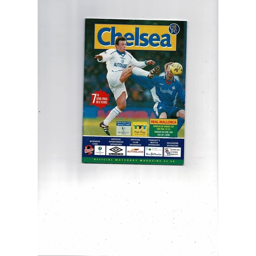 1998/99 Chelsea v Mallorca European Cup Winners Cup Semi Final Football Programme