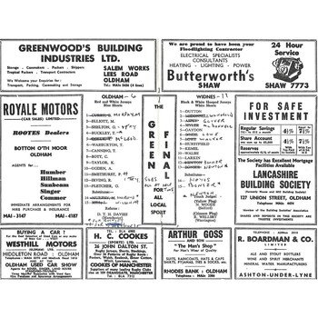 1966/67 Oldham v Widnes Rugby League Programme