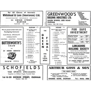 1967/68 Oldham v Widnes Rugby League Programme