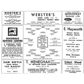1964/65 Rochdale Hornets v Oldham Rugby League Programme