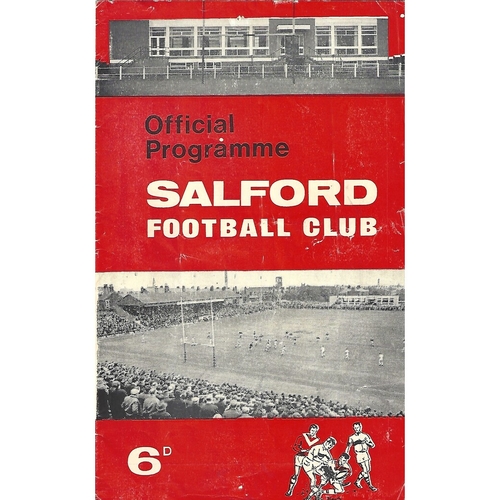Salford Home Rugby League Programmes