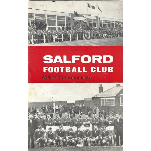 1970/71 Salford v Warrington Rugby League Programme