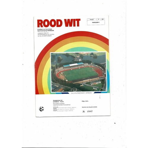 1986 Waregem v Koln UEFA Fairs Cup Semi Final Football Programme