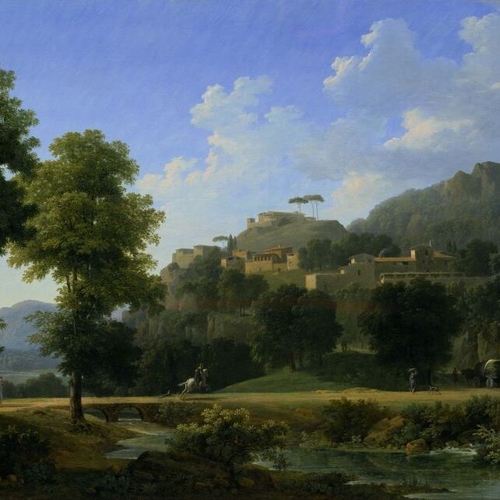 Horse Riders in an Italian Landscape
