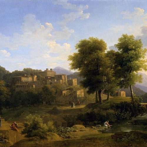 View of a Town in the Sabine Hills