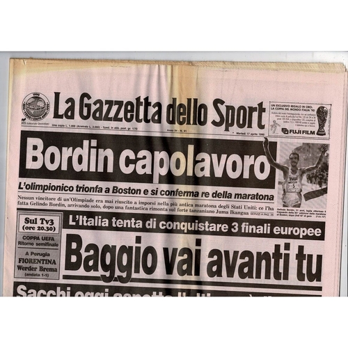 1990 Florentina v Werder Bremen UEFA Fairs Cup Semi Final Gazzetta Edition