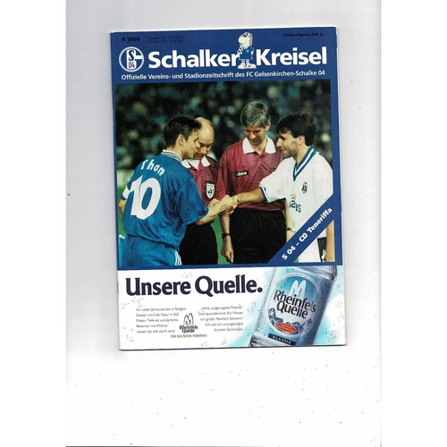 1997 Schalker v Tenerife UEFA Fairs Cup Semi Final Football Programme