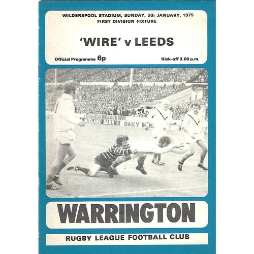 Leeds Away Rugby League Programmes
