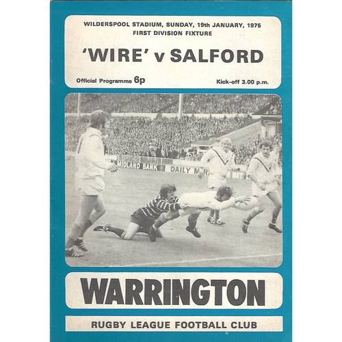 Salford Away Rugby League Programmes
