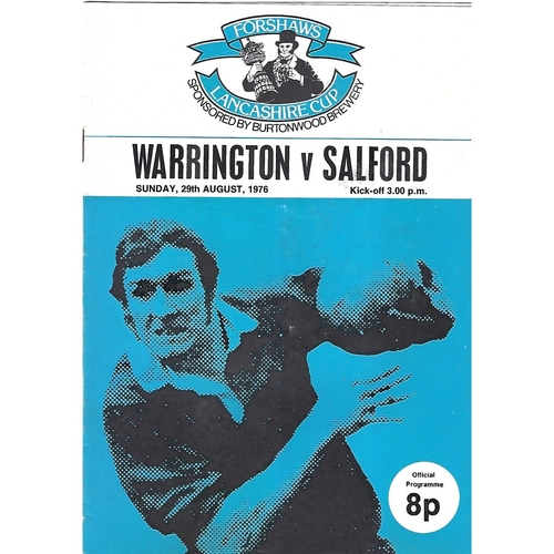 Warrington Home Rugby League Programmes