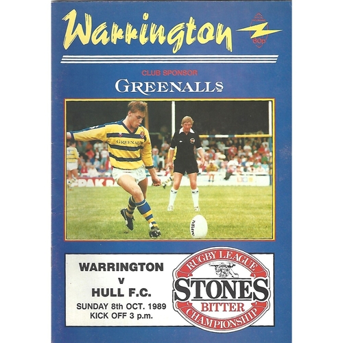 Warrington Home Rugby League Programmes