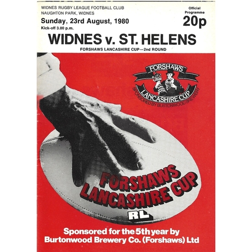 Widnes Home Rugby League Programmes