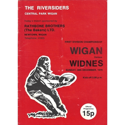 1979/80 Wigan v Widnes Rugby League Programme