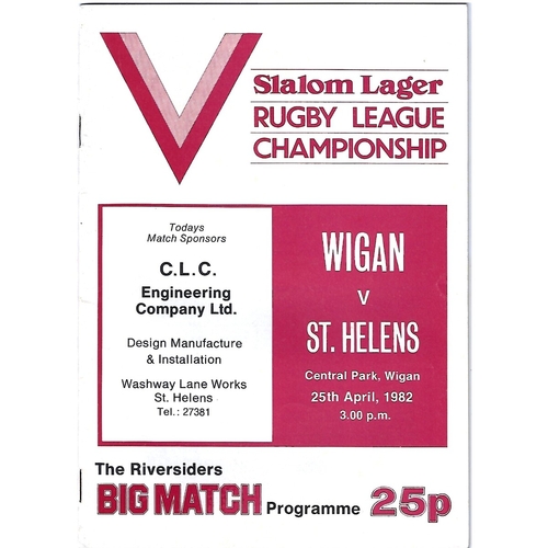 St. Helens Away Rugby League Programmes