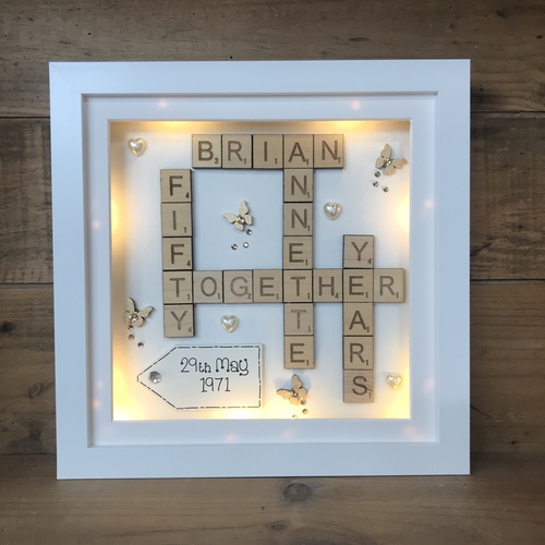Anniversary Scrabble Word Art