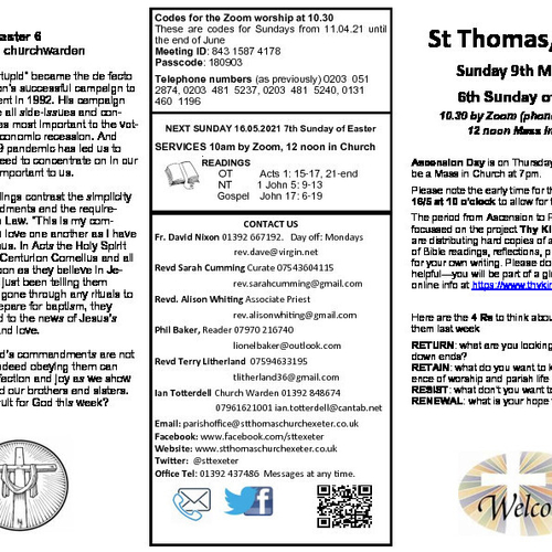 Pew Sheet | The Parish of St Thomas, Exeter