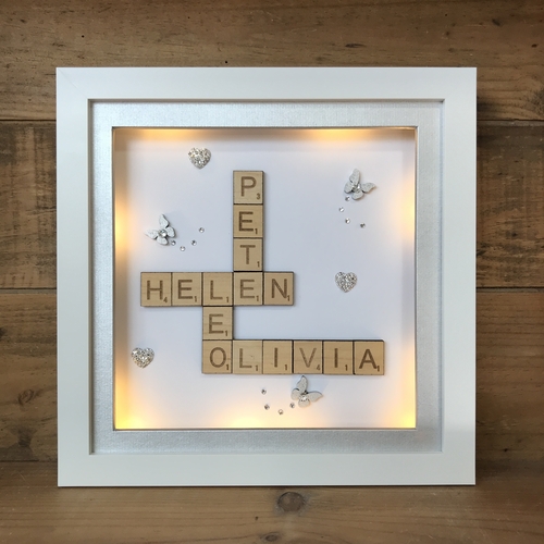 Family Name Scrabble Word Art