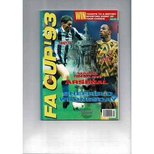 1993 Arsenal v Sheffield Wednesday FA Cup Final Sporting World Edition