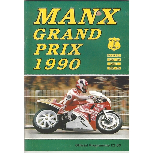 1990 Manx Grand Prix Motor Cycle Racing Programme
