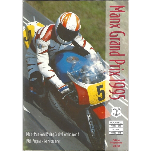 1995 Manx Grand Prix Motor Cycle Racing Programme & Race Guide Booklet
