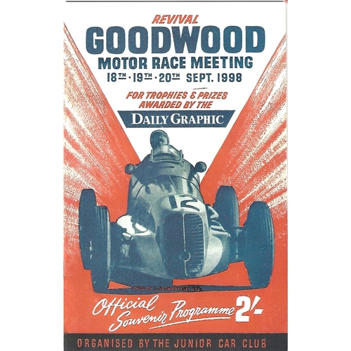 1998 Goodwood Motor Circuit Revival Programme, Brochure & Motor Sport Goodwood Revival Supplement
