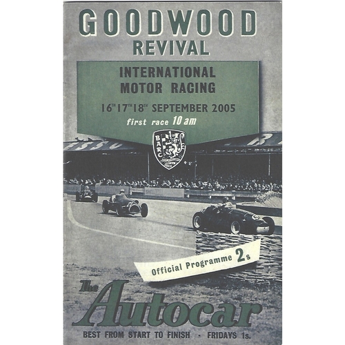 2005 Goodwood Motor Circuit Revival Programme & Brochure