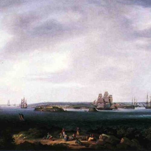 American Warships Anchored at Port Mahon, Spain