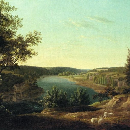 View of the Chain Bridge and Falls of Schuylkill, Five Miles from Philadelphia