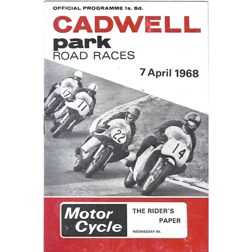 1968 Cadwell Park Road Races (07/04/1968) Motor Cycle Racing Programme